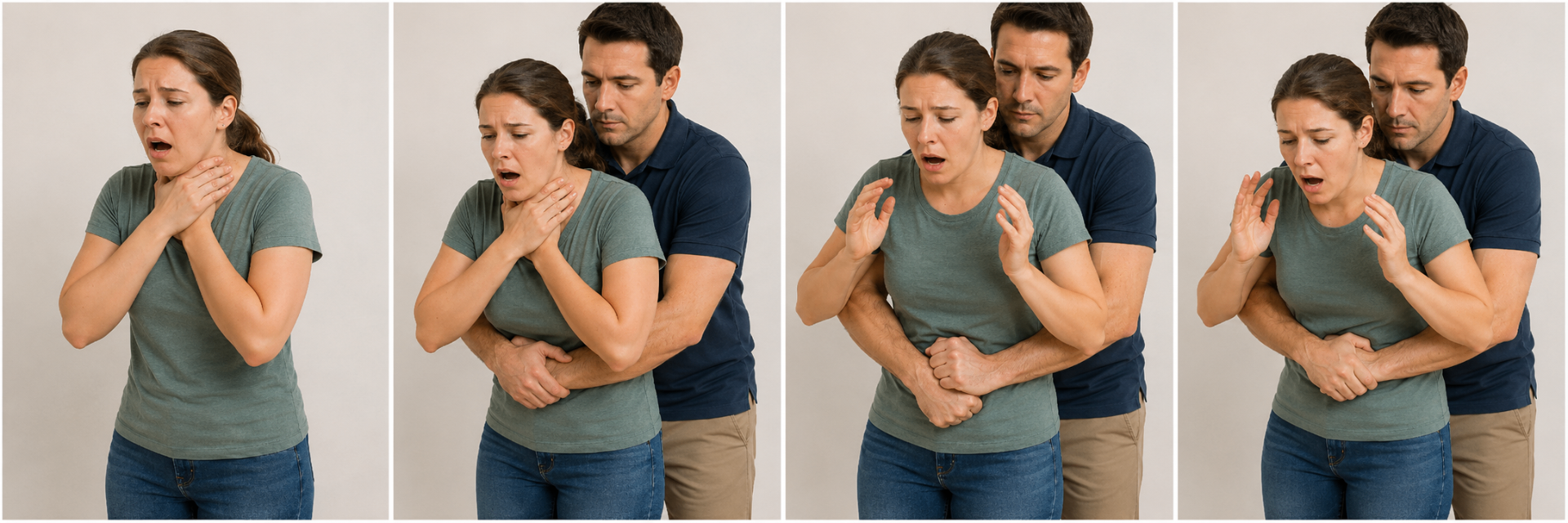 Maniobra de Heimlich en adultos y niños mayores de 1 año